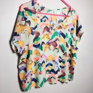 Plus SIze Multi Colored Blouse
